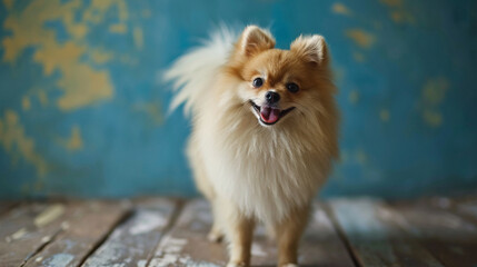 Pet's Delight: Ideal for Veterinary Clinics or Grooming Studios, Showcasing the Adorable Pomeranian Breed.