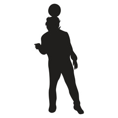 silhouette of a person draw your pet cartoon portrait silhouette design. man drawing carton portrait silhouette realistic art.I will make amazing vector cartoon pet silhouette portrait art. man and an