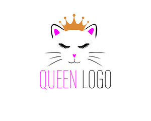 Cat queen logo by ton on Mega Bundle Cat Queen Vector Logo Design for Beauty Company zipperfile