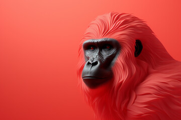  Gorilla icon, featuring a sleek and stylish Gorilla profile against a pale coral background. This design offers a modern and sophisticated touch, suitable for contemporary branding.
