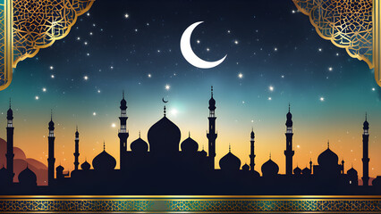 islamic background with beautifaul masjid