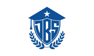 DBS three letter iconic academic logo design vector template. monogram, abstract, school, college, university, graduation cap symbol logo, shield, model, institute, educational, coaching canter, tech