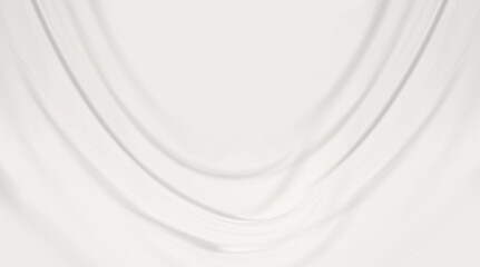 Curtain white wave and soft shadow. abstract backround on isolated.
