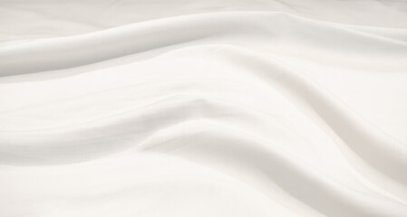Curtain white wave and soft shadow. abstract backround on isolated.