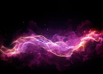 purple flame on dark background with copy space