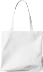 White mockup shopping bag isolated on transparent background. PNG