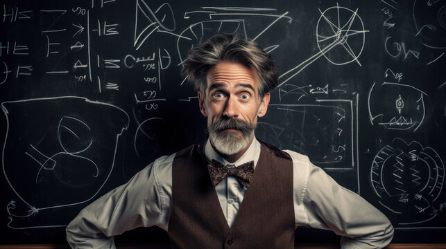 Senior academic professor exams and traditional education concept