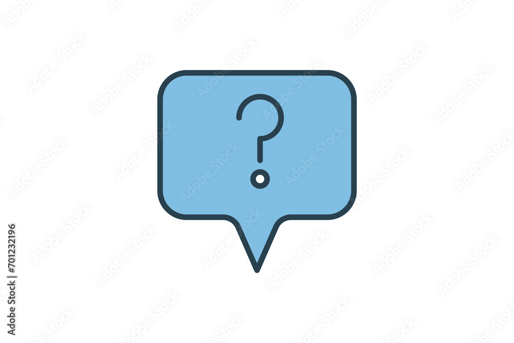 Poster help icon. icon related to basic web and ui. suitable for web site, app, user interfaces, printable 