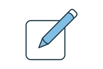 edit icon. icon related to basic web and UI. suitable for web site, app, user interfaces, printable etc. flat line icon style. simple vector design editable