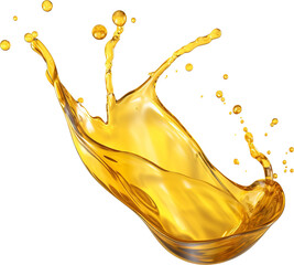 Cooking oil splashes isolated on transparent background. PNG