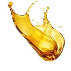 Cooking oil splashes isolated on transparent background. PNG