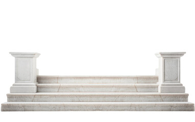 Staircase of Marble Elegance isolated on transparent Background