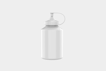 Dispenser Bottle Mockup Isolated On White Background.3d illustration