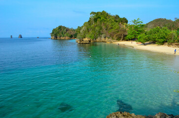 Obraz premium Beautiful Beach with white sand and clear skyline in Malang