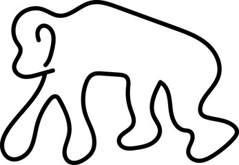 Obraz premium World Wildlife Day, Animal Line Art, Continuous one line art, Drawing vector illustration isolated on white background. 