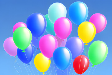balloons of various colors. Generative AI