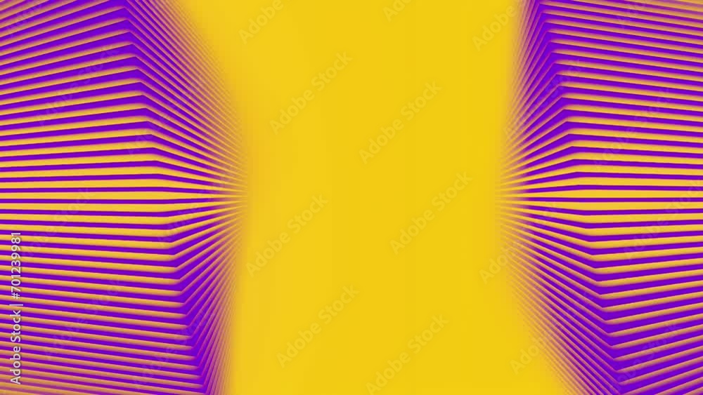 Aufkleber colorful loop animation combining yellow, purple and blue hues. 3d rendering 4k