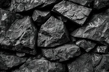 Pile of coal texture background, photo of coal mine background, texture