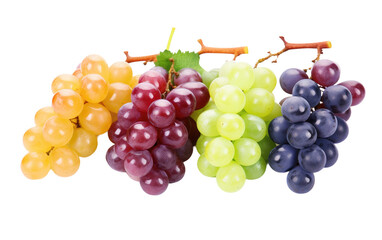 Artificial Grape Bunches isolated on transparent Background