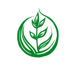 leaf and water logo, one of the sources of life