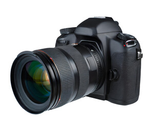 Fototapeta premium Realistic dslr digital camera isolated.