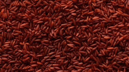 Red rice seamless pattern. Repeated background of cereal food texture