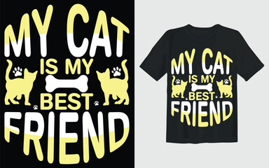 Premium Vector Pet Tshirt design for pet lover, dog,cat illustion typography.