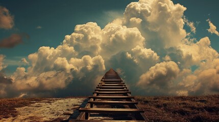 Ladder Leading to a Cloud