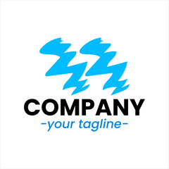 Sea waves logo set tidal waves ocean storm wavy river vector image company logo symbolizing water waves