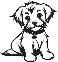 Dog silhouette illustration vector design