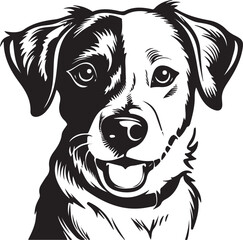Dog silhouette illustration vector design