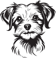 Dog silhouette illustration vector design