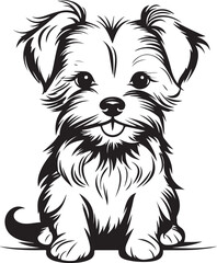 Dog silhouette illustration vector design