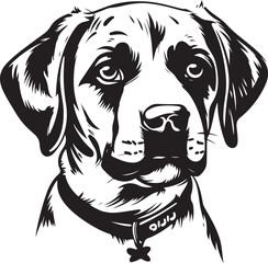 Dog silhouette illustration vector design