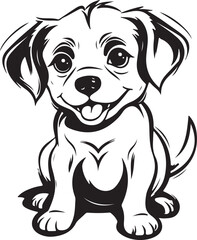 Dog silhouette illustration vector design
