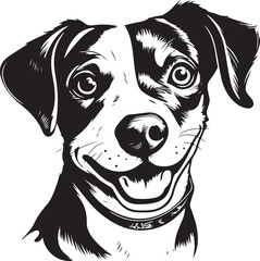 Dog silhouette illustration vector design