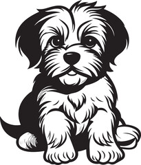 Dog silhouette illustration vector design