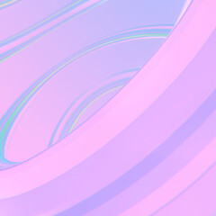 Abstract large curved waveform of pink and purple color resembles a spiral. 3d rendering digital illustration background