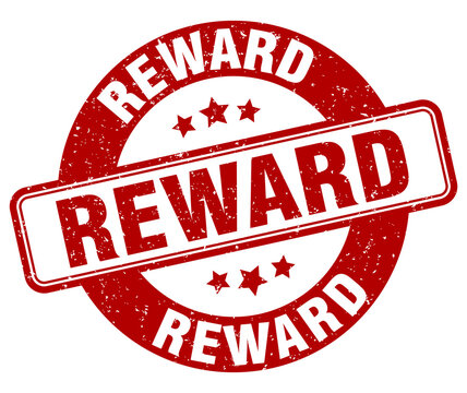 reward stamp. reward label. round grunge sign