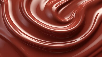 Close-up of Melted dark chocolate background. smooth swirl.