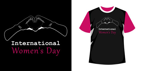 International Women's Day Line Art T-shirt design