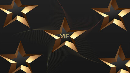 VIP Stern vor schwarzem Hintergrund
