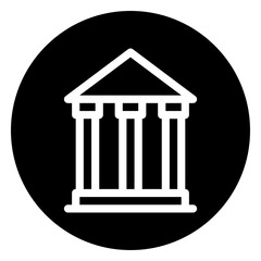 white house glyph icon