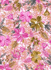 Foto op Canvas Floral Seamless Pattern Design And Backgrounds  © DESIGN STUDIO