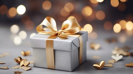 Elegant Gift Box with Tied Ribbons And Bow, black friday