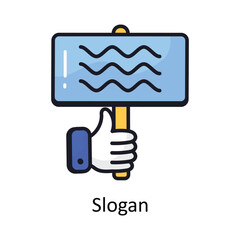 Slogan vector Filled outline doodle Design illustration. Symbol on White background EPS 10 File 
