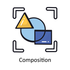 Composition vector Filled outline doodle Design illustration. Symbol on White background EPS 10 File 