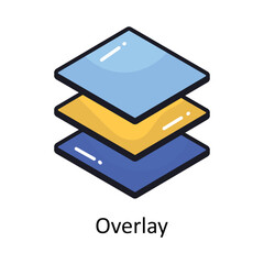 Overlay vector Filled outline doodle Design illustration. Symbol on White background EPS 10 File 