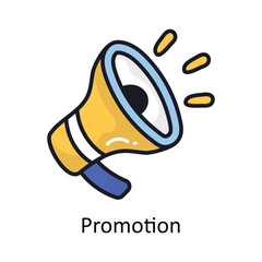 Promotion vector Filled outline doodle Design illustration. Symbol on White background EPS 10 File 