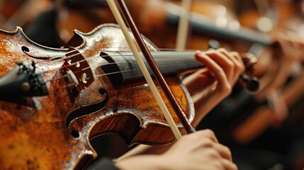 Hands Playing a Violin